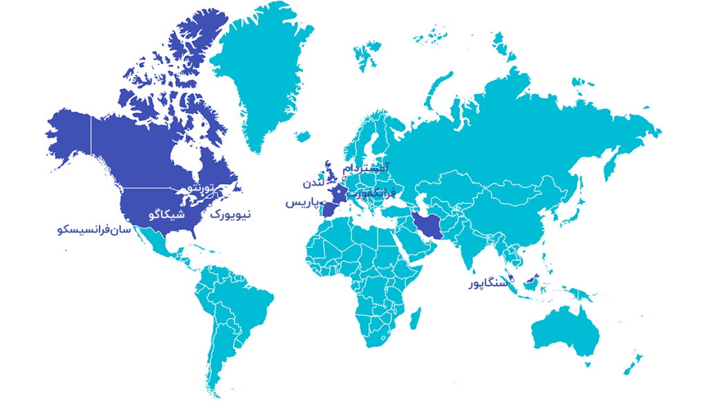 نقشه جهانی توزیع دیتاسنترهای اَبر دِراک