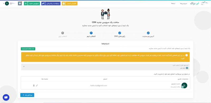 مرحله انتخاب تیم